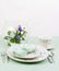 Table setting spring, Aqua