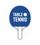 Table tennis logo design template with blue racket