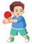 Table tennis player, boy playing ping pong