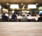 Table top with Blurred Business People meeting Office interior