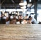 Table top counter Bar Restaurant Interior blurred background