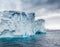 Table top iceberg floats near Antarctica