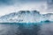 Table top icebergs float in Antarctic waters