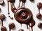 A Table Topped With Lots Of Chocolate Covered Donuts. Generative AI