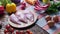 Table with vegetables. still life. kitchen table. Laying