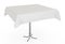 Table with white cloth, isolated, clipping path