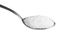 tablespoon with coarse grained Sea Salt close up