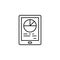 tablet, analytics icon. Simple thin line, outline vector of Saving money icons for UI and UX, website or mobile application