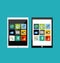 Tablet apps responsive flat ui design