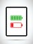 Tablet battery charging icon