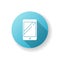 Tablet blue flat design long shadow glyph icon