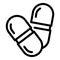 Tablet capsule icon, outline style
