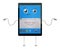 Tablet cartoon character with 404 Error on screen. 3D illustration