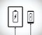 Tablet and cell phone battery charging icon