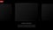 Tablet computer, mobile, mockup composition isolated on black background with blank screen. Front view black tablet vector