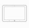 Tablet computer outline icon. Vector mobile device template