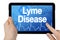 Tablet with diagnosis lyme disease