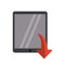Tablet downloading files symbol