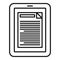 Tablet estimator icon, outline style