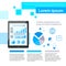 Tablet Finance Chart Infographics Web Page Layout