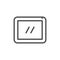 Tablet gadget line outline icon