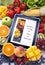 Tablet Healthy Diet Fruit Food App