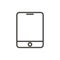 Tablet icon vector. Line smart device symbol.