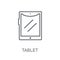 Tablet linear icon. Modern outline Tablet logo concept on white