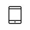 Tablet, linear icon. One of a set of linear web icons