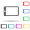 the tablet multi color style icon. Simple thin line, outline vector of web icons for ui and ux, website or mobile application