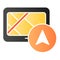 Tablet navigator flat icon. Gps color icons in trendy flat style. Tablet with navigation gradient style design, designed