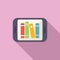 Tablet online books icon flat vector. Read person guide