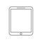 Tablet outline icon. Linear vector illustration