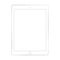 Tablet outline with metal gradient vector eps10.  white Tablet computer outline