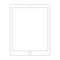 Tablet outline purple color vector eps10 on white background.