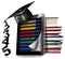 Tablet Pc with Abacus Books and Graduation Hat
