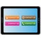 Tablet pc with colorful contact icons