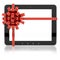 Tablet PC gift tied with ribbon