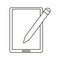 Tablet pen digital technology outline