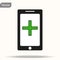 Tablet phone medical record check up access icon design vector illustration eps10