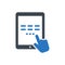 Tablet reading icon