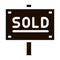 Tablet For Real Estate Sold Vector Icon