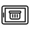 Tablet shopping icon, outline style