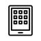 Tablet thin line vector icon