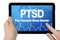 Tablet with touchcreen and PTSD post traumatic stress disorder