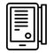 Tablet touchscreen icon outline vector. Cash register