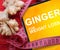 Tablet with words ginger for weight loss.