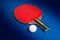 Tabletennis racket and ball