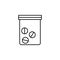 tablets in the package icon. Element of crime and punishment icon for mobile concept and web apps. Thin line tablets in the packag