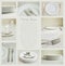 Tableware with white dishes